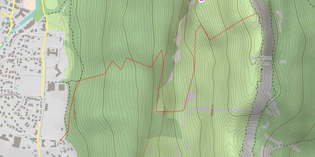 Map of the trail for Néron Par le sentier des plaques, le grand saut et l'arête des écureuils