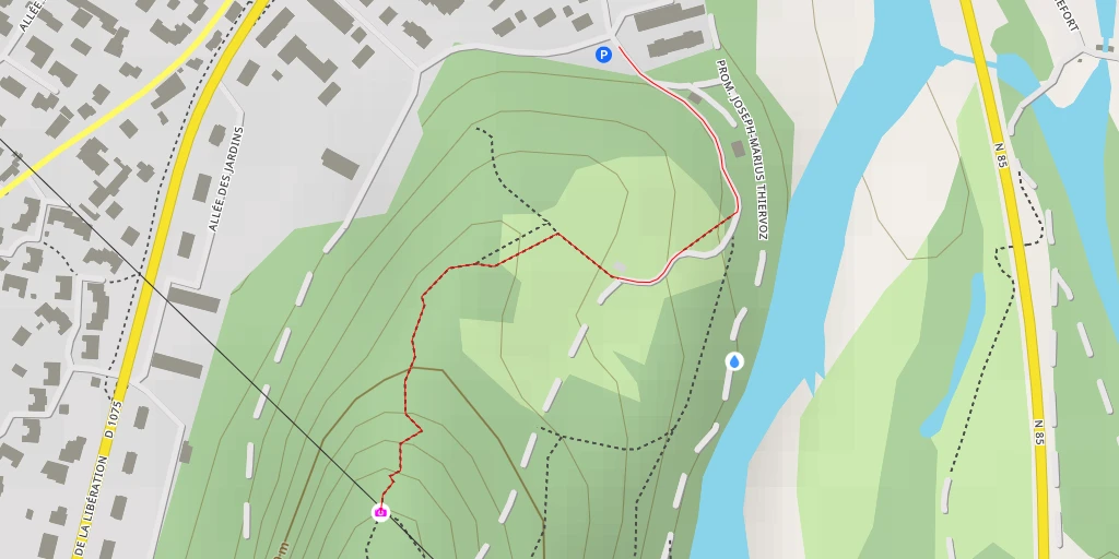 Map of the trail for Carrières - Claix