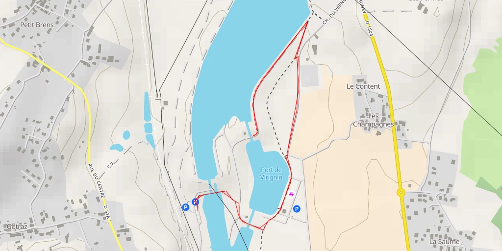 Map of the trail for Port de Virignin - Chemin du Vernet