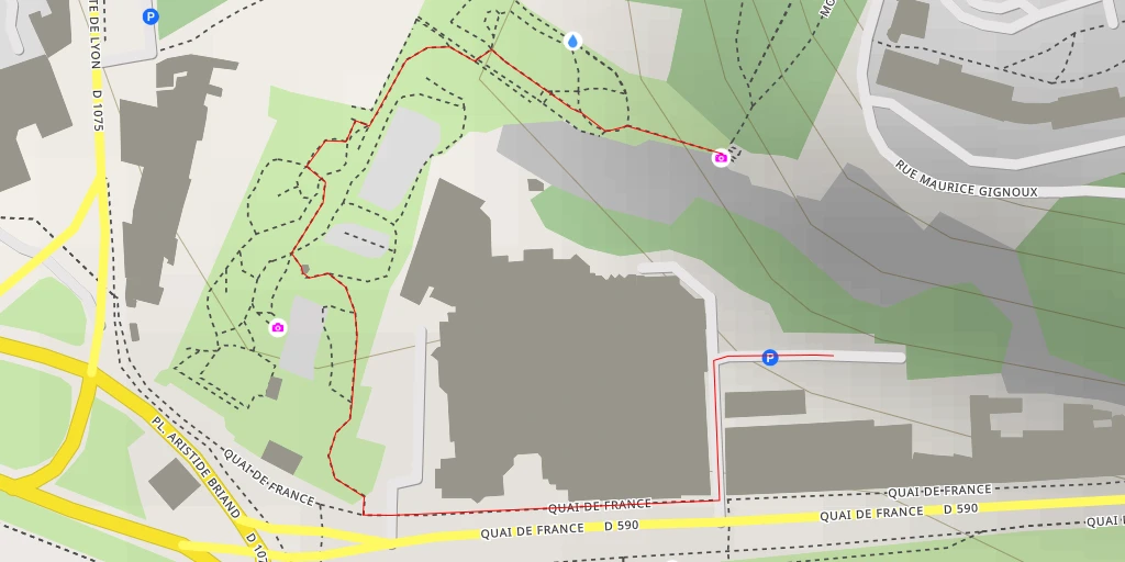 Map of the trail for Montée des Dauphins - Grenoble