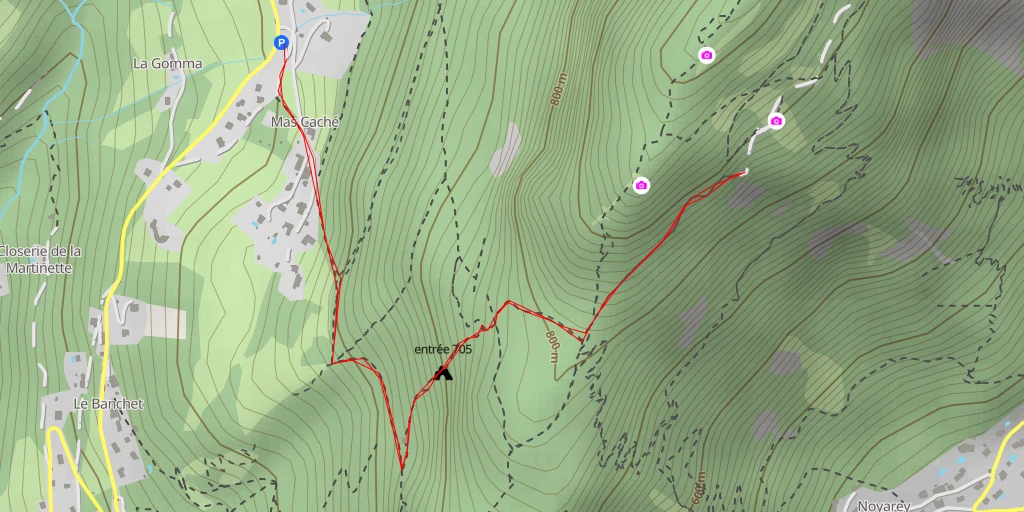 Map of the trail for Chemin de Pierre Mode - La Tronche