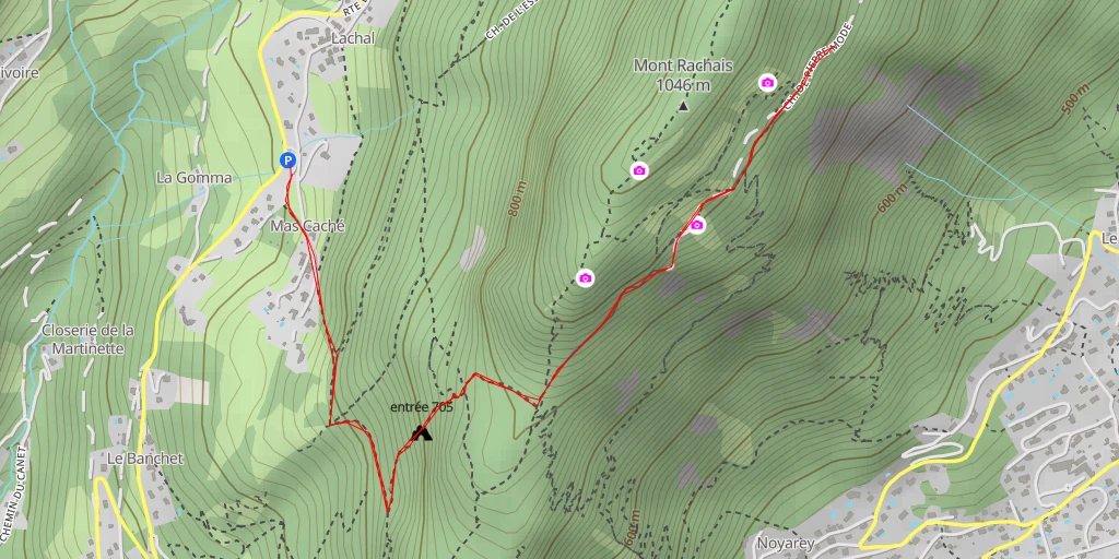 Map of the trail for Chemin de Pierre Mode - La Tronche