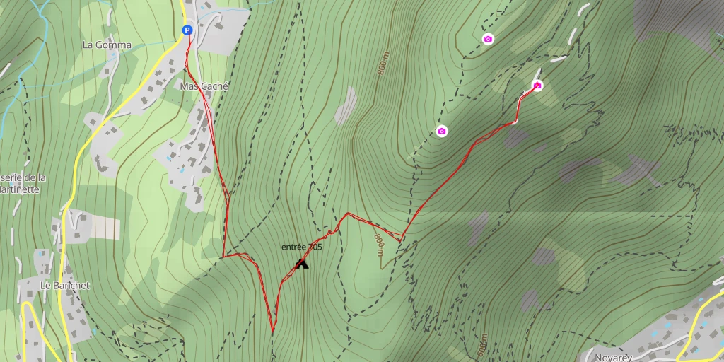Map of the trail for Relais de Roche Bise - La Tronche