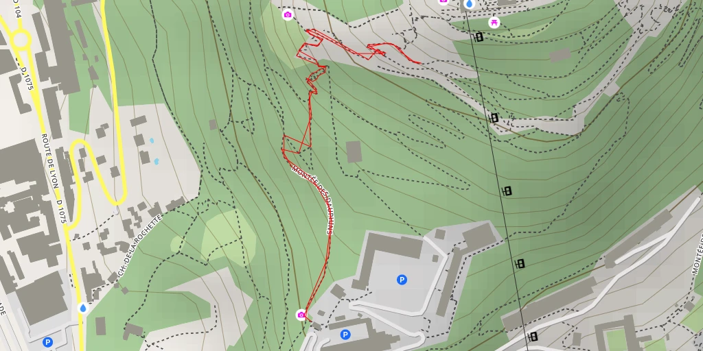 Map of the trail for Place Tournadre - Grenoble