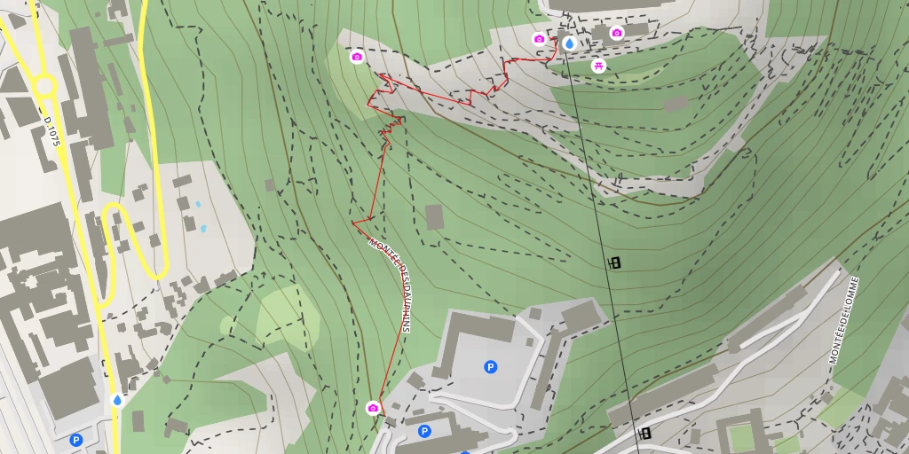 Map of the trail for Terrasse des Géologues