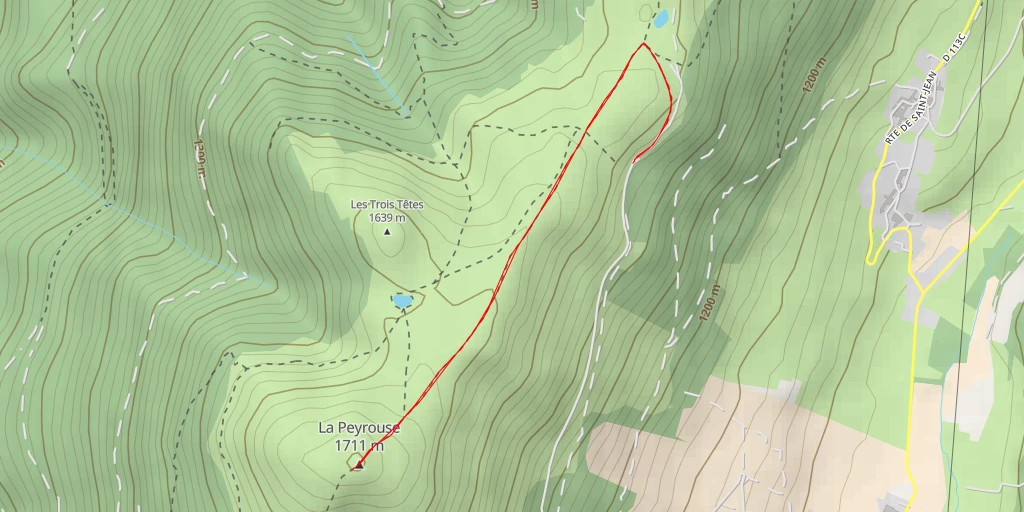 Map of the trail for La Peyrouse