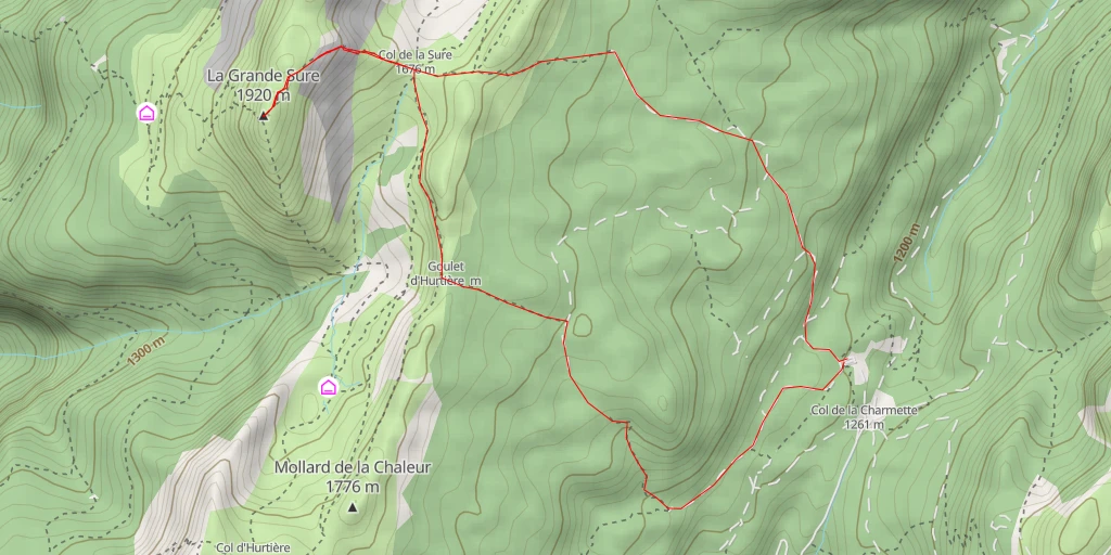 Map of the trail for La Grande Sure