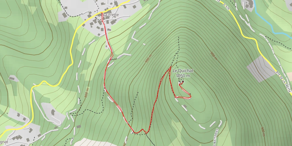 Map of the trail for Le Quichat