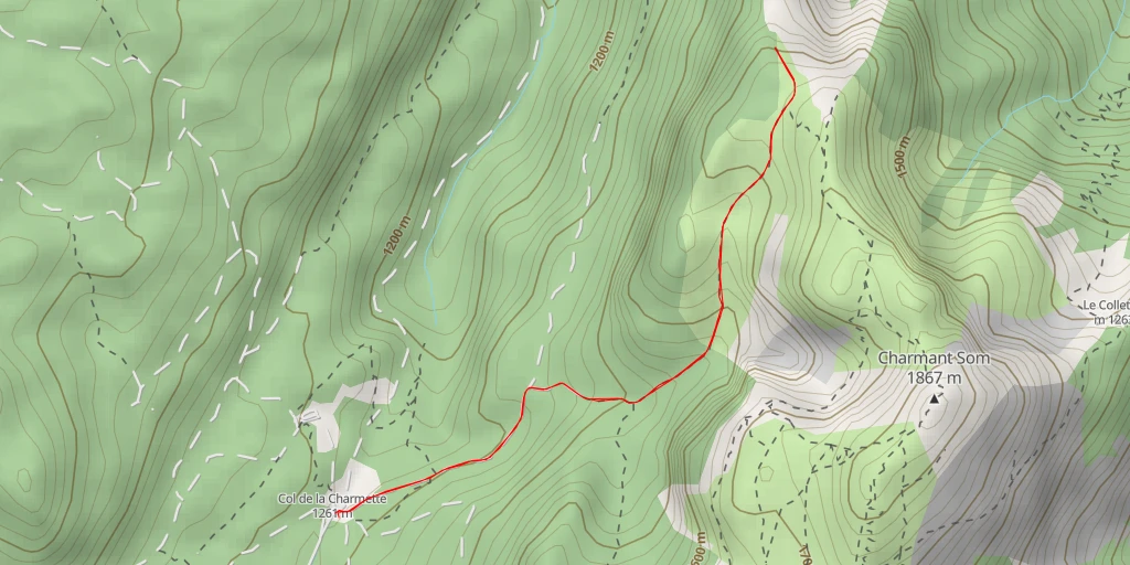 Carte de l'itinéraire :  vue