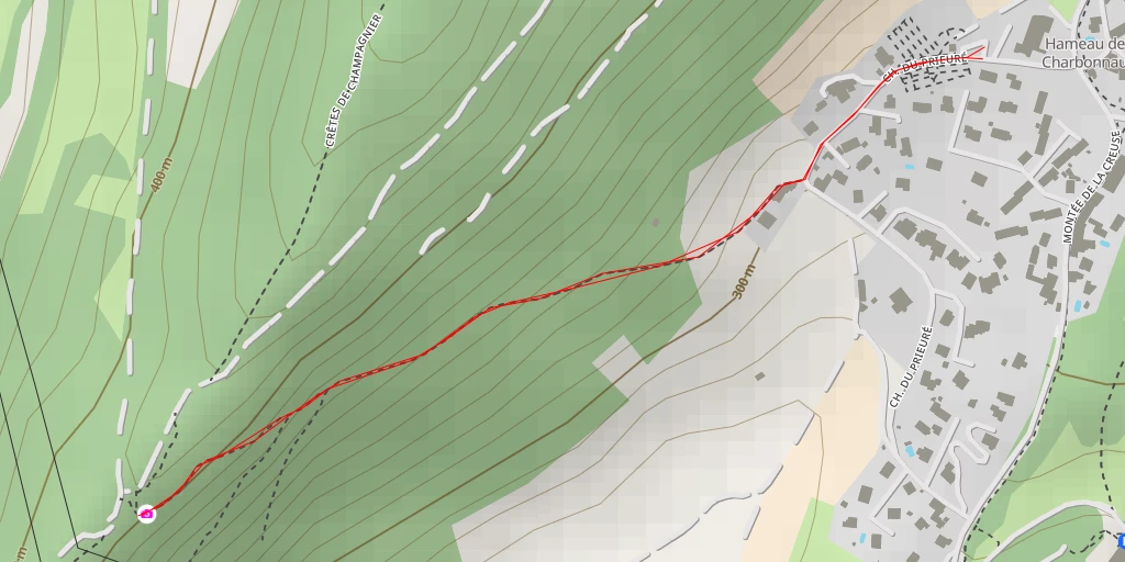 Map of the trail for Le Saut du Moine