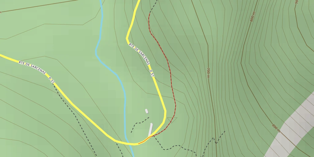 Map of the trail for Route de Sarcenas - Quaix-en-Chartreuse