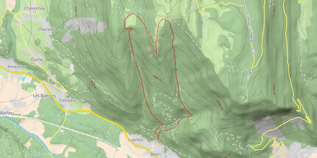 Map of the trail for Champ du Raz