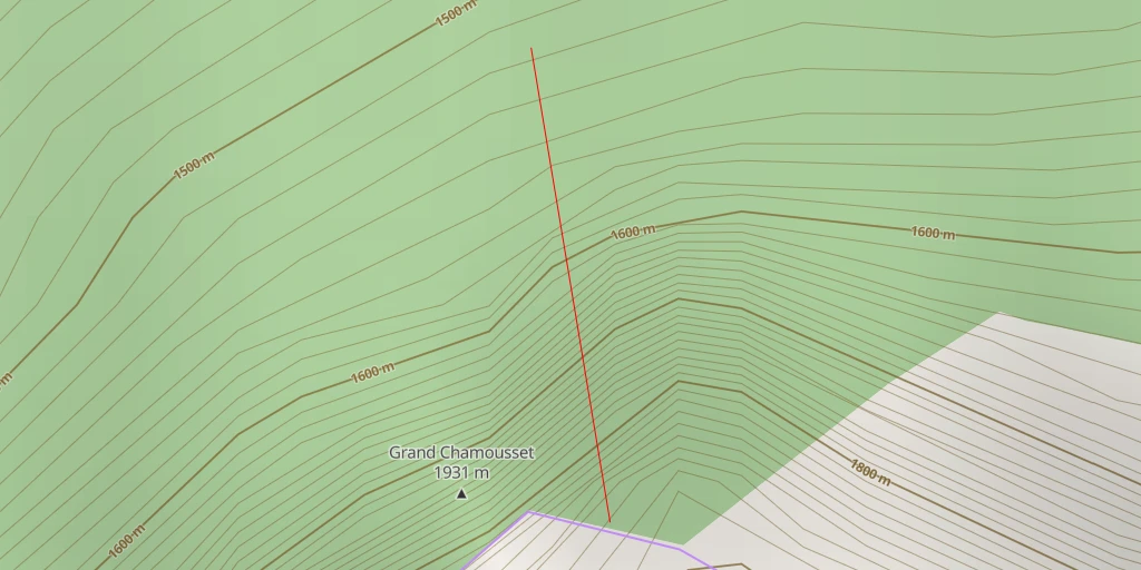 Map of the trail for Cascades de Chamousset Carpe Diem