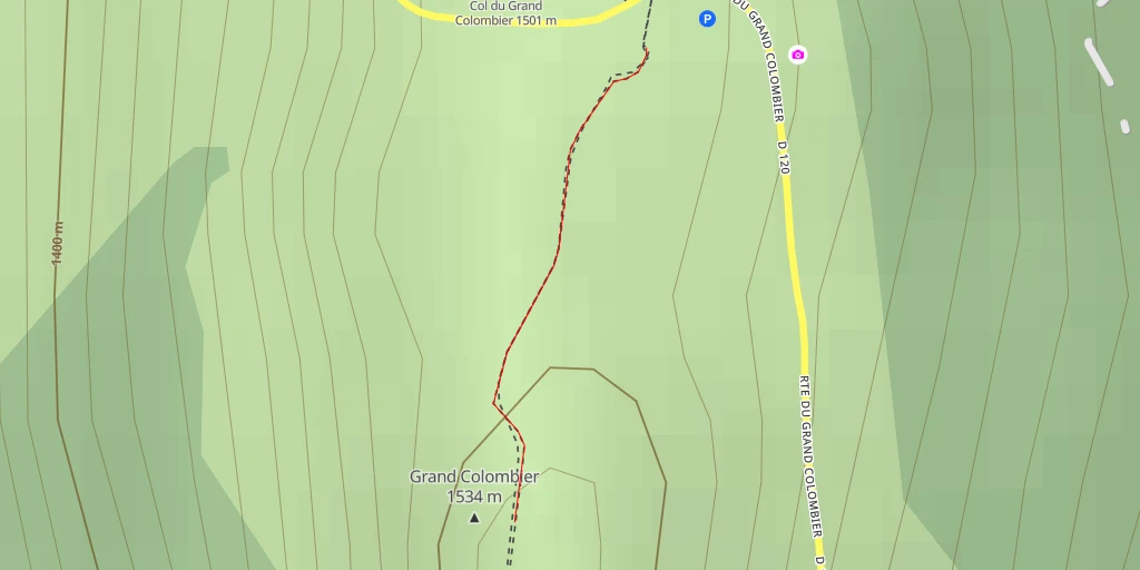 Map of the trail for Grand Colombier