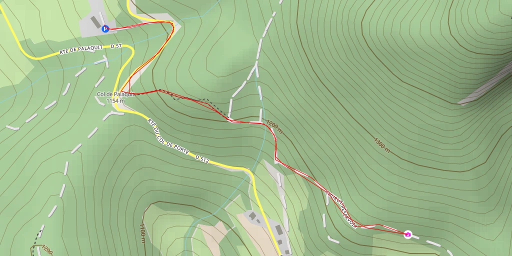 Map of the trail for Churut-Réservoir - Le Sappey-en-Chartreuse