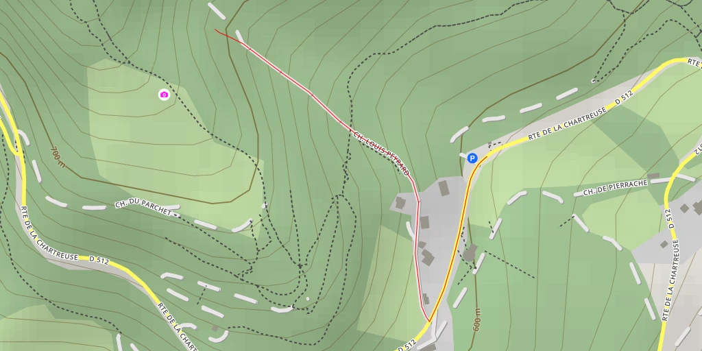 Map of the trail for Chemin Louis Peyrard - Corenc