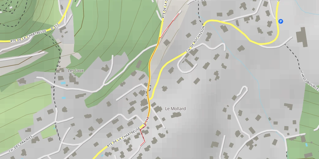 Map of the trail for Chemin de Pierrache - Corenc