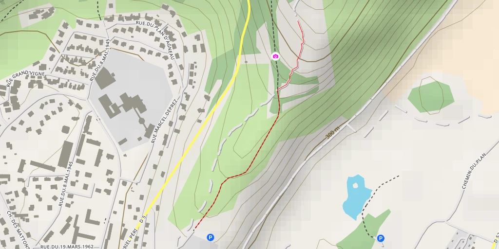 Map of the trail for Chemin des Enversins - Vizille