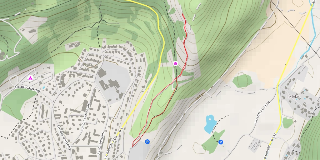Map of the trail for l'Aup Morel