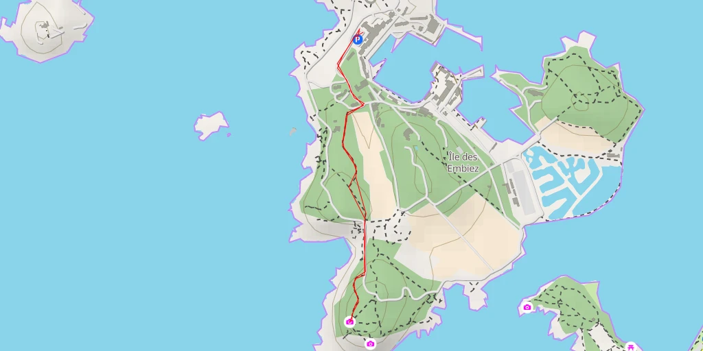 Map of the trail for Avenue Thomas Edison