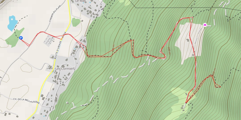Map of the trail for croix - Séchilienne