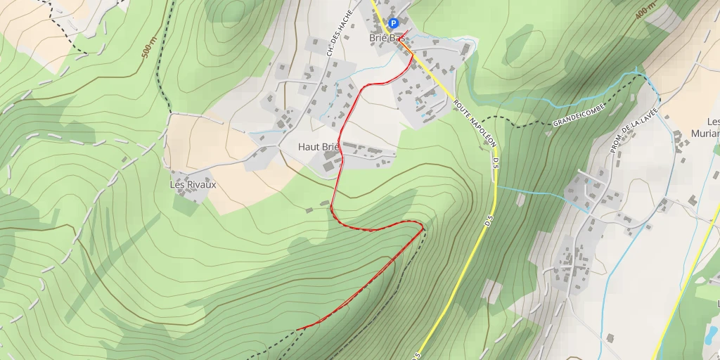 Map of the trail for Bois de Lauzet