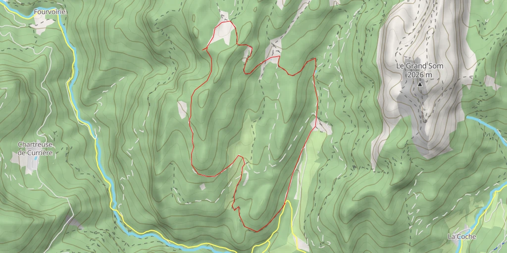 Map of the trail for Belvédère d'Arpison