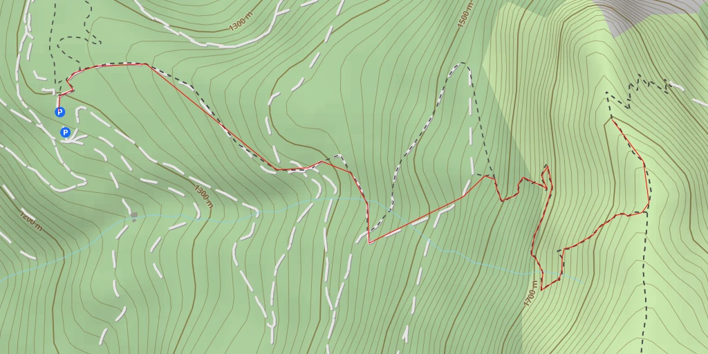 Map of the trail for Le châtel - Mens