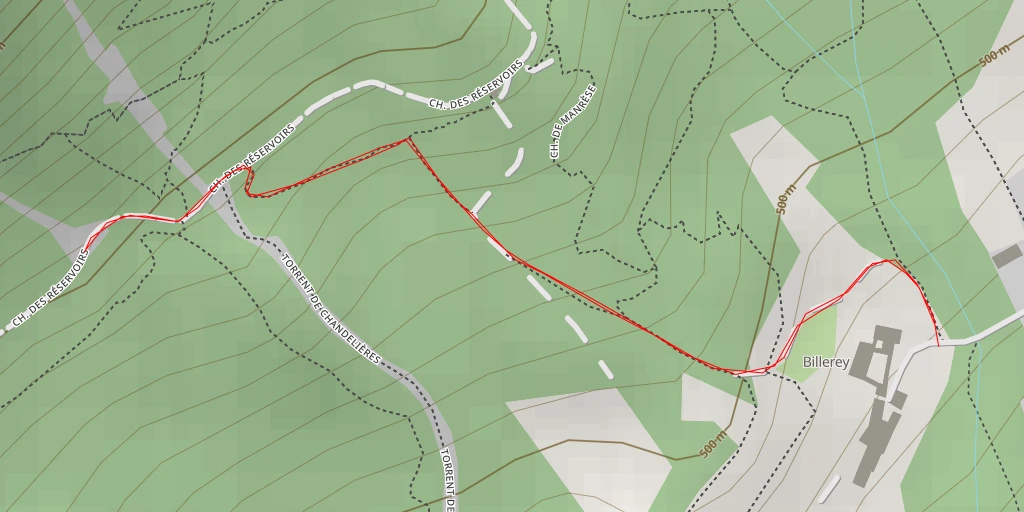 Map of the trail for Chemin des contrebandiers - Meylan