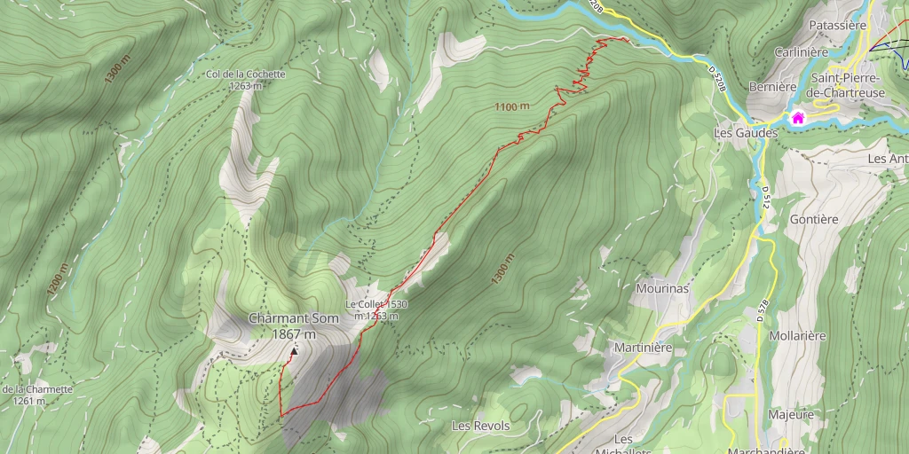 Map of the trail for  Boucle autour de l'arête de Bérard