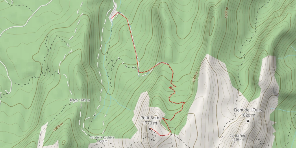 Map of the trail for Petit Som