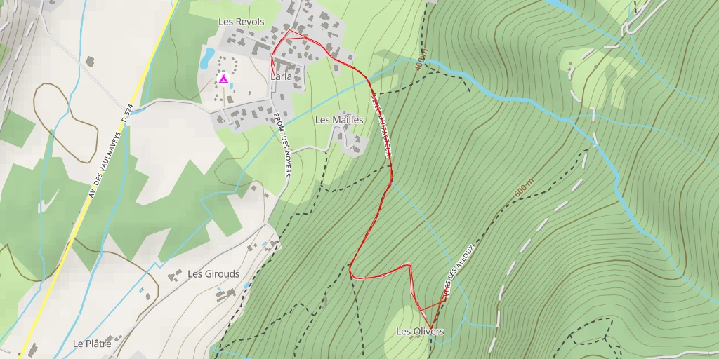 Map of the trail for Vers les Alloux - Vers les Alloux