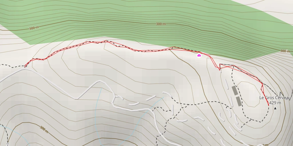 Map of the trail for Le Gros Cerveau