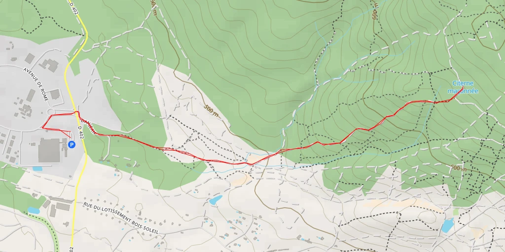 Map of the trail for Citerne maçonnée