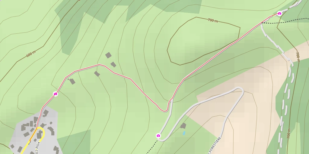 Map of the trail for AI - Vallon des Puis - Venon