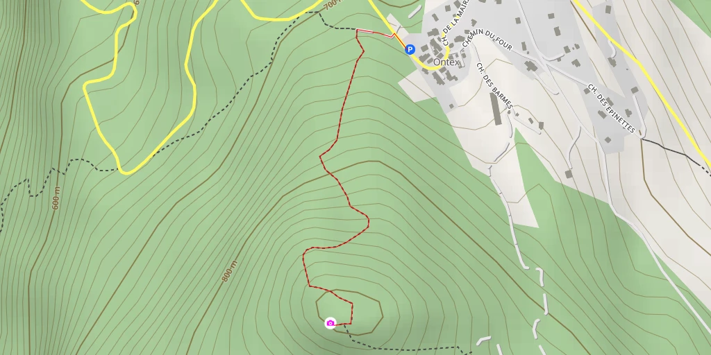 Map of the trail for La Conche