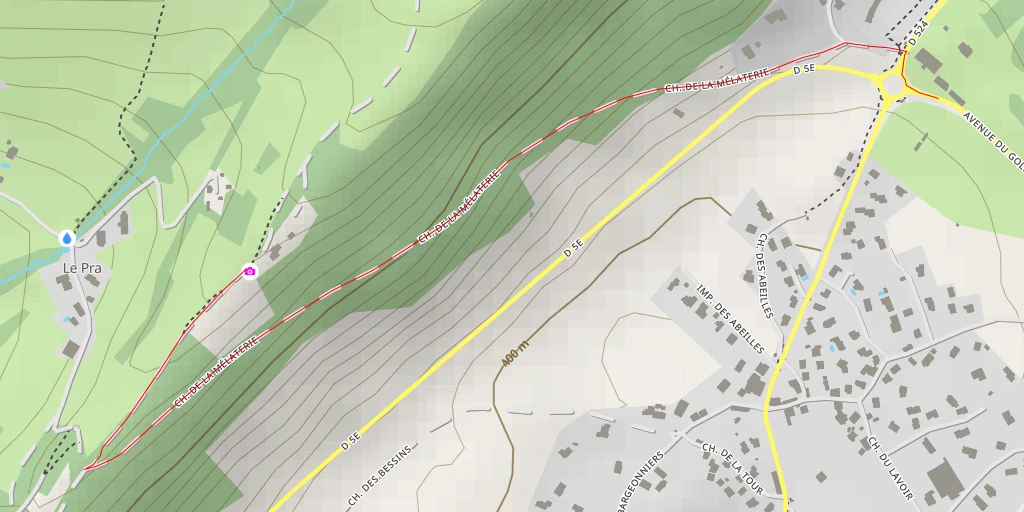 Map of the trail for Chemin des Enverts - Herbeys