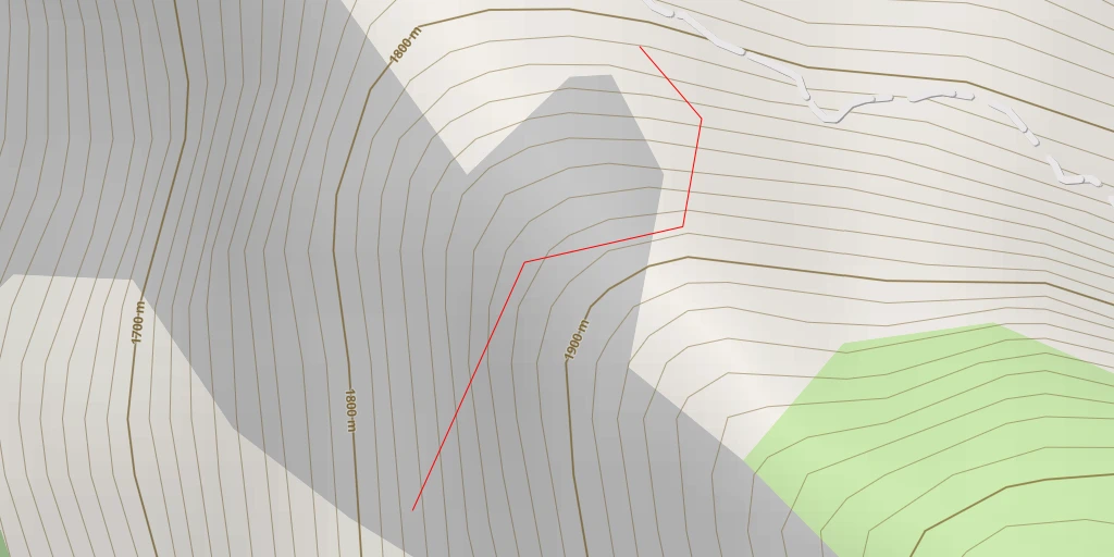 Map of the trail for L'Aiguille depuis Longueville, versant W