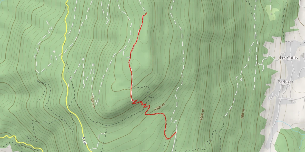 Map of the trail for Croix du Signal