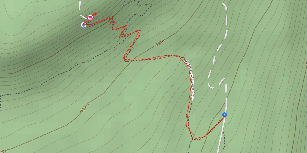 Map of the trail for Belvédère de Château Richard