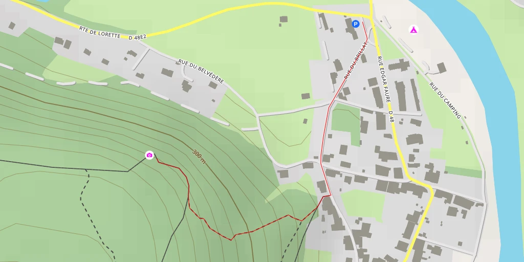 Map of the trail for Edgar Faure