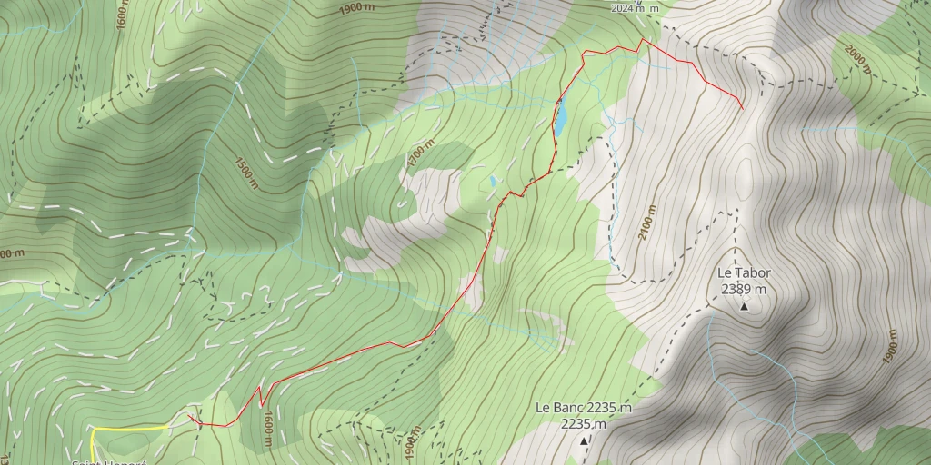 Map of the trail for L'Oreille du Loup Viens voir le Loup