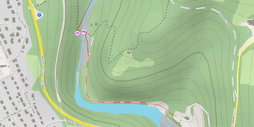 Map of the trail for tête de Napoléon