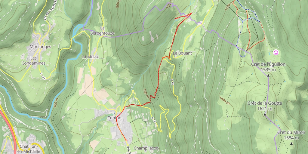 Map of the trail for Chemin d'Exploitation