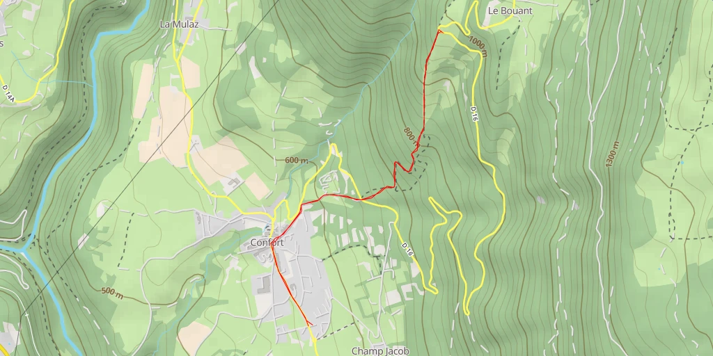 Map of the trail for Décollage de Charmy