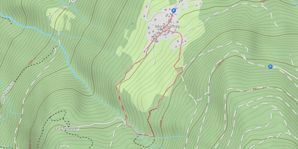Map of the trail for Chemin du Chenevier