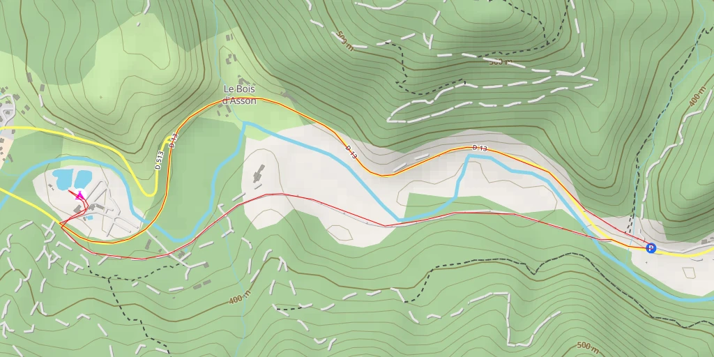 Map of the trail for Flower Camping La Rivière - Route de la Cité