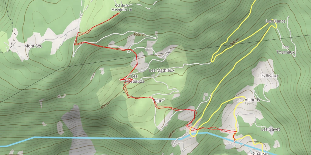 Map of the trail for La Roche