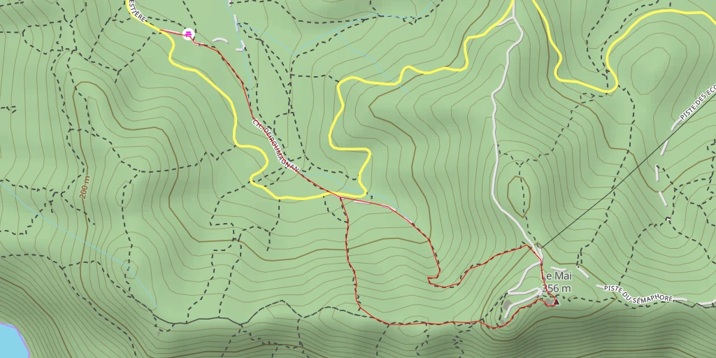 Map of the trail for Piste de Notre-Dame-du-Mai