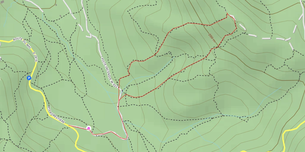 Map of the trail for Circuit des Amis de la Nature